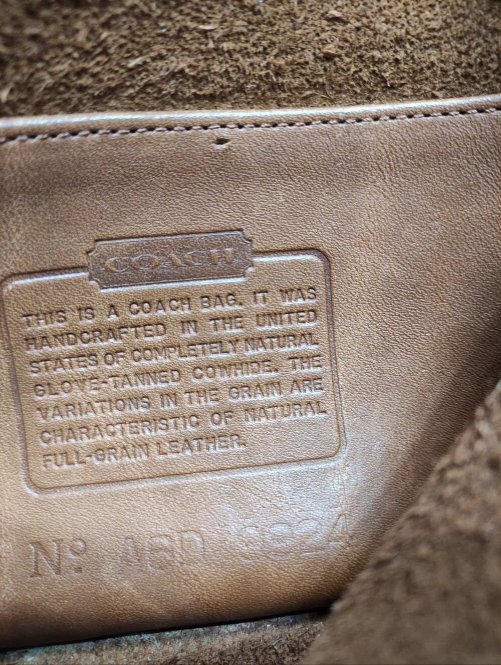 Vintage Coach Casino Bag 9924 British Tan NO STRAP - Picture 10 of 13